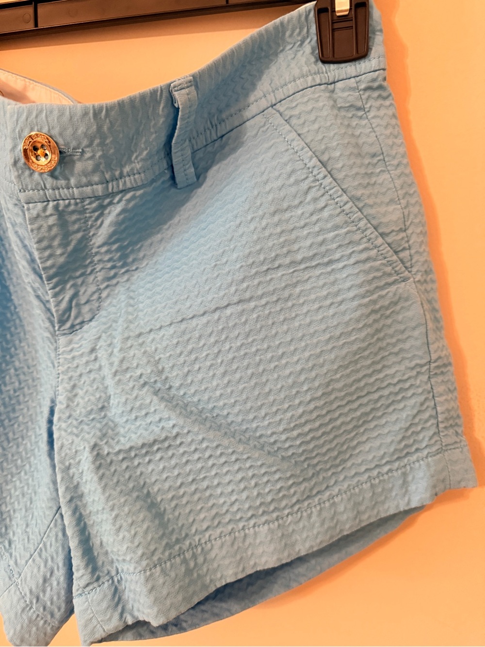 Lilly Pulitzer Light Blue Seersucker Shorts - Picture 8 of 11
